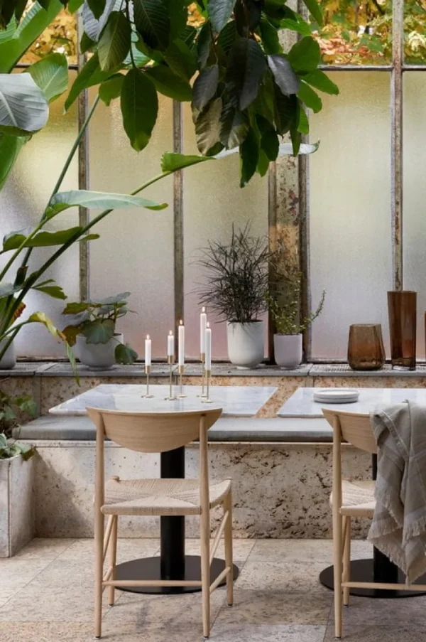Fritz Hansen Sitzgelegenheiten-&Tradition Drawn HM3 Stuhl, Eiche weiß geölt