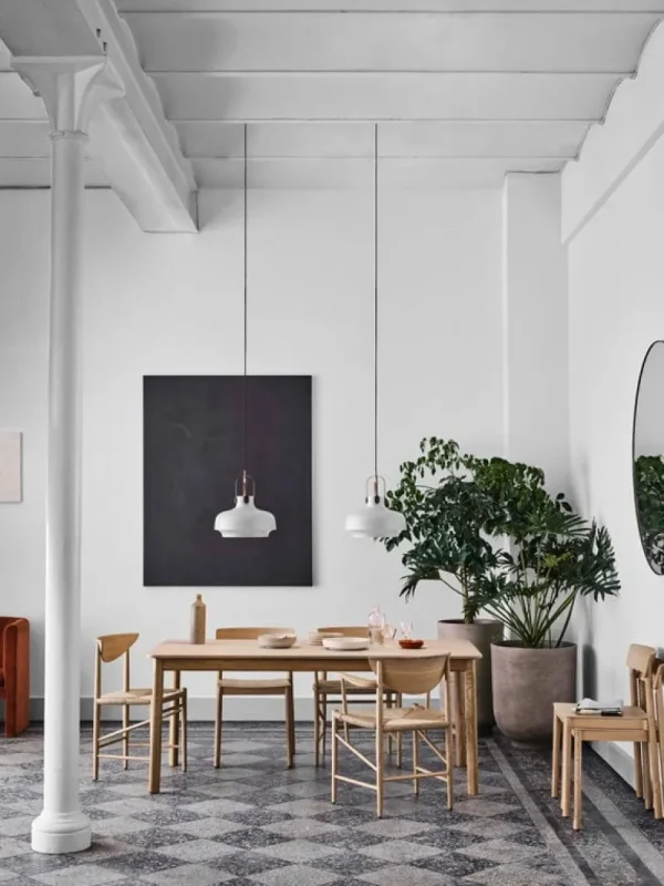 Fritz Hansen Sitzgelegenheiten-&Tradition Drawn HM3 Stuhl, Eiche weiß geölt