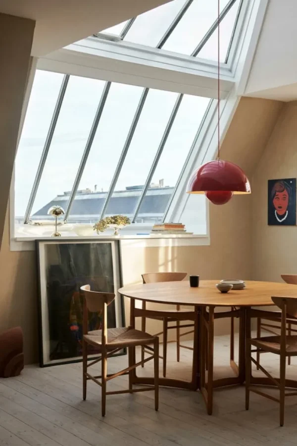 Fritz Hansen Sitzgelegenheiten-&Tradition Drawn HM3 Stuhl, Eiche weiß geölt
