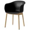 Massproductions Sitzgelegenheiten-&Tradition Elefy JH30 Stuhl, schwarz - Eiche