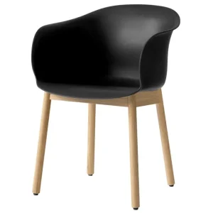 Massproductions Sitzgelegenheiten-&Tradition Elefy JH30 Stuhl, schwarz - Eiche