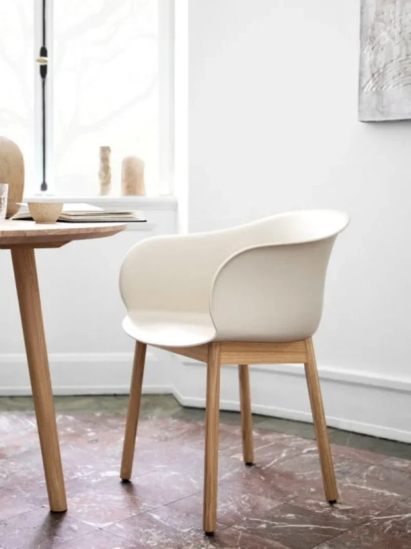 Normann Copenhagen Sitzgelegenheiten-&Tradition Elefy JH30 Stuhl, weiß - Eiche