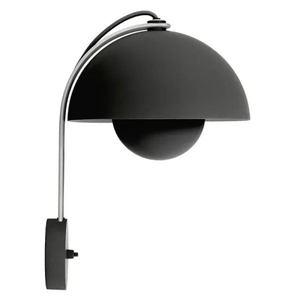 Fritz Hansen Wandleuchten-&Tradition Flowerpot VP8 Wandleuchte, Mattschwarz