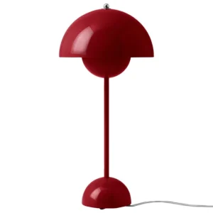 Kinder &Tradition Möbel Für Das Kinderzimmer | Tischlampen^&Tradition Flowerpot VP3 Tischleuchte, Zinnoberrot