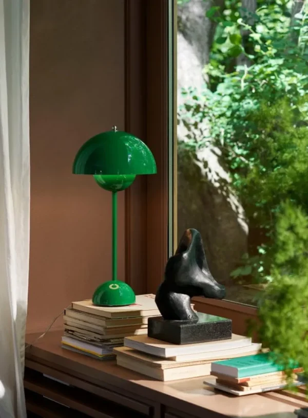 Kinder &Tradition Möbel Für Das Kinderzimmer | Tischlampen^&Tradition Flowerpot VP3 Tischleuchte, Signalgrün