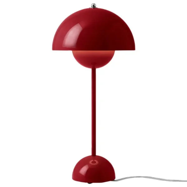 Kinder &Tradition Möbel Für Das Kinderzimmer | Tischlampen^&Tradition Flowerpot VP3 Tischleuchte, Zinnoberrot