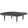 ferm LIVING Tische-&Tradition Fly SC4 coffee table, smoked oak - black Marquina marble