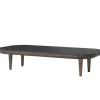 HAY Tische-&Tradition Fly SC5 coffee table, smoked oak - black Marquina marble