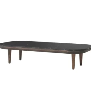 HAY Tische-&Tradition Fly SC5 coffee table, smoked oak - black Marquina marble