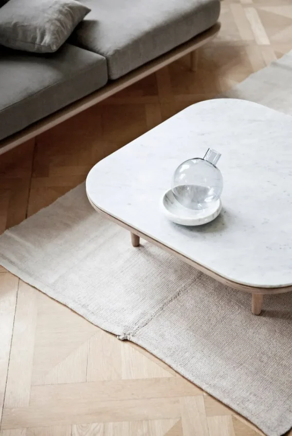 &Tradition Tische-&Tradition Fly SC4 coffee table, white oiled oak - white Carrara marble