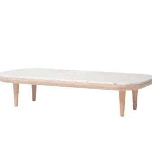 &Tradition Tische-&Tradition Fly SC5 Couchtisch, weiß geölte Eiche - weißer Carrara-Marmor