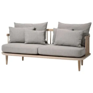 &Tradition Sofas Und Liegen-&Tradition Fly SC2 Sofa, weiß geölte Eiche/Hot Madison 094