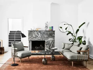 &Tradition Sofas Und Liegen-&Tradition Fly SC2 Sofa, weiß geölte Eiche/Hot Madison 094