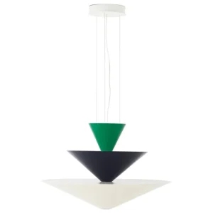 Vitra Deckenleuchten-&Tradition Gio LN15 Pendelleuchte, 92 cm, Signalgrün - Tiefblau - Ecru
