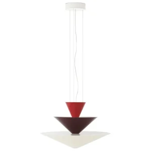 &Tradition Deckenleuchten-&Tradition Gio LN14 Pendelleuchte, 60 cm, Zinnober - dunkles Burgund - ecru