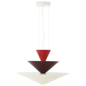AGO Deckenleuchten-&Tradition Gio LN15 Pendelleuchte, 92 cm, Zinnober - dunkles Burgund - Ecru