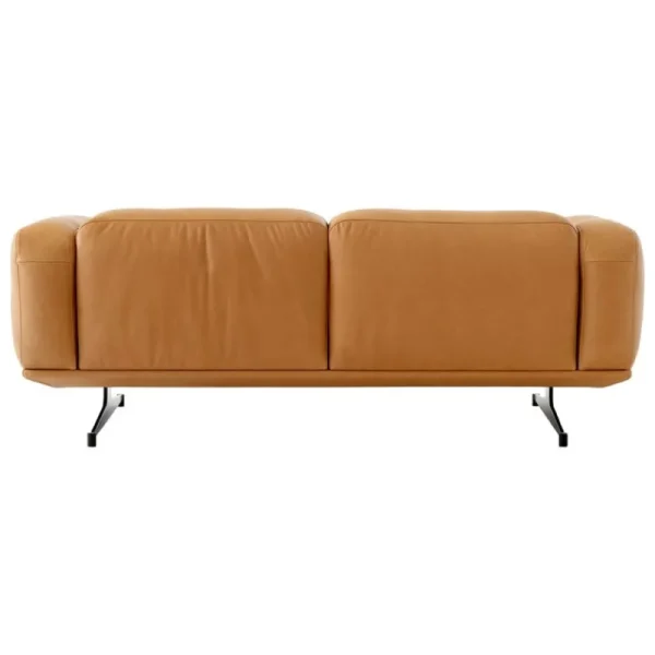 &Tradition Sofas Und Liegen-&Tradition Inland AV22 2-Sitzer-Sofa, schwarz - cognacbraunes Noble-Leder
