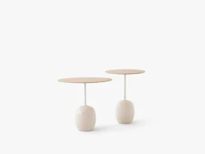 &Tradition Tische-&Tradition Lato LN8 Couchtisch, Eiche - Creme Diva Marmor