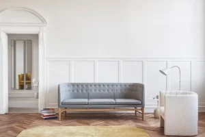 Fredericia Sitzgelegenheiten-&Tradition Loafer SC23 Loungesessel, Karakorum 001 Elfenbein