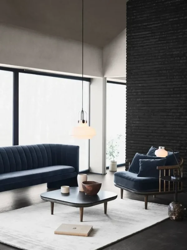 Normann Copenhagen Sofas Und Liegen-&Tradition Loafer SC26 Sofa, Ritz 0408 Blue-gray