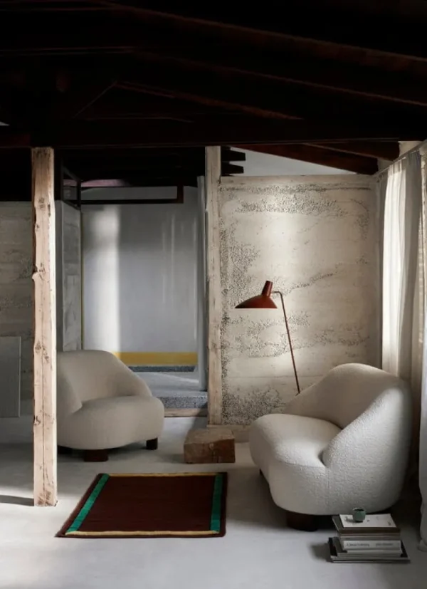 Normann Copenhagen Sitzgelegenheiten-&Tradition Margas LC1 Loungesessel, Eiche schwarz lackiert - Karakorum 001