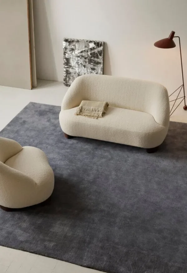&Tradition Sofas Und Liegen-&Tradition Margas LC3 2-Sitzer-Sofa, Eiche schwarz lackiert - Gentle 133