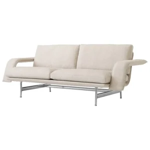 TIPTOE Sofas Und Liegen-&Tradition Meantime AV30 2-Sitzer Sofa, poliertes Aluminium - beige Ecriture 0210