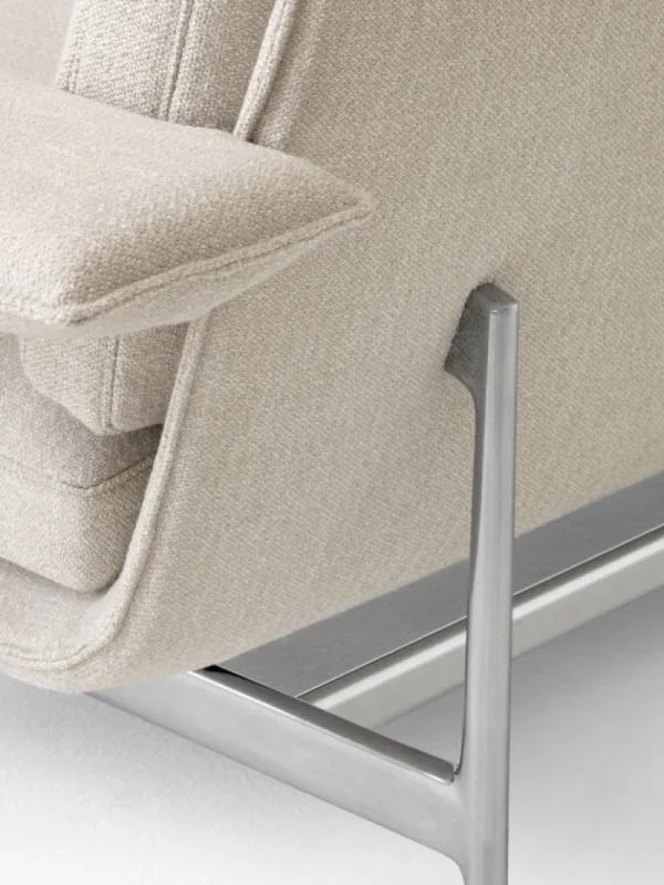 TIPTOE Sofas Und Liegen-&Tradition Meantime AV30 2-Sitzer Sofa, poliertes Aluminium - beige Ecriture 0210