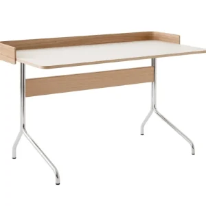 &Tradition Schreibtische Und Raumtrenner | Tische^&Tradition Pavilion AV17 Schreibtisch, Mushroom-Linoleum – Eiche – Chrom