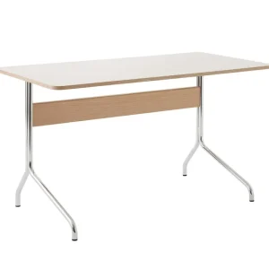&Tradition Schreibtische Und Raumtrenner | Tische^&Tradition Pavilion AV16 Schreibtisch, Mushroom-Linoleum – Eiche – Chrom