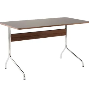&Tradition Schreibtische Und Raumtrenner | Tische^&Tradition Pavilion AV16 Schreibtisch, Iron-Linoleum – Nussbaum – Chrom
