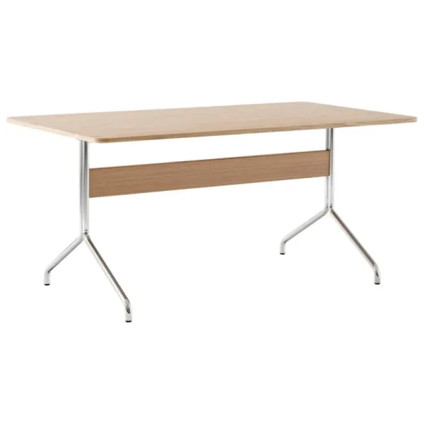 &Tradition Schreibtische Und Raumtrenner | Tische^&Tradition Pavilion AV18 Tisch, Chrom - Eiche lackiert