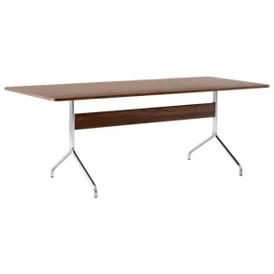 &Tradition Schreibtische Und Raumtrenner | Tische^&Tradition Pavilion AV19 Tisch, Chrom - Walnuss lackiert