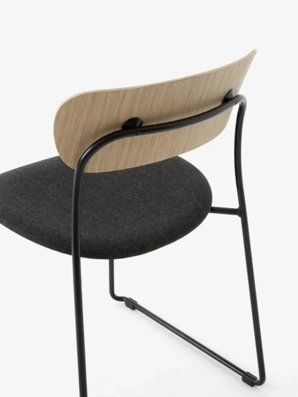 &Tradition Sitzgelegenheiten-&Tradition Pavilion AV52 Stuhl, lackierte Eiche - grau Re-Wool 0198