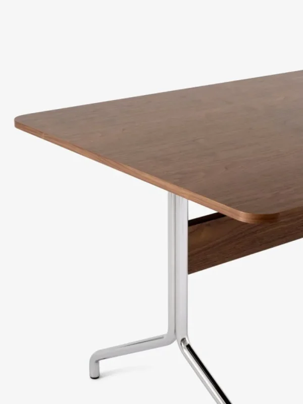 &Tradition Schreibtische Und Raumtrenner | Tische^&Tradition Pavilion AV19 Tisch, Chrom - Walnuss lackiert
