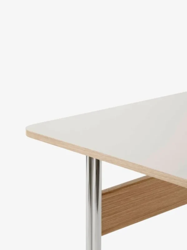 &Tradition Schreibtische Und Raumtrenner | Tische^&Tradition Pavilion AV16 Schreibtisch, Mushroom-Linoleum – Eiche – Chrom