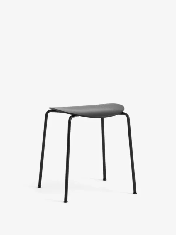 GUBI Sitzgelegenheiten-&Tradition Pavilion AV36 Hocker, schwarz lackierte Eiche