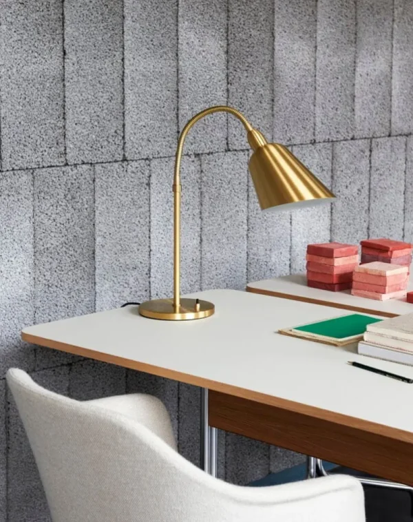 &Tradition Schreibtische Und Raumtrenner | Tische^&Tradition Pavilion AV16 Schreibtisch, Mushroom-Linoleum – Eiche – Chrom
