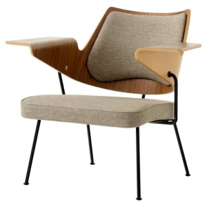 Hem Sitzgelegenheiten-&Tradition RFH RD8 Loungesessel, Walnuss- und Buchenfurnier - braun