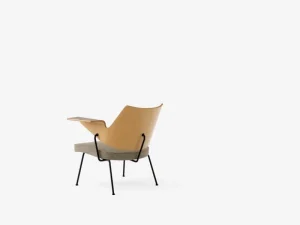 Hem Sitzgelegenheiten-&Tradition RFH RD8 Loungesessel, Walnuss- und Buchenfurnier - braun