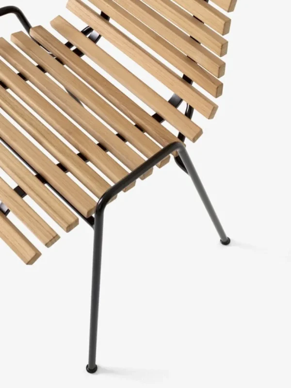 Harri Koskinen Works Sitzgelegenheiten-&Tradition RFH RD4 Terrassenstuhl, schwarz - Teak
