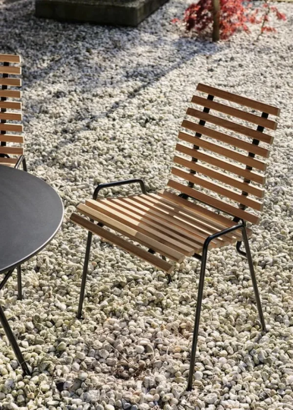 Harri Koskinen Works Sitzgelegenheiten-&Tradition RFH RD4 Terrassenstuhl, schwarz - Teak