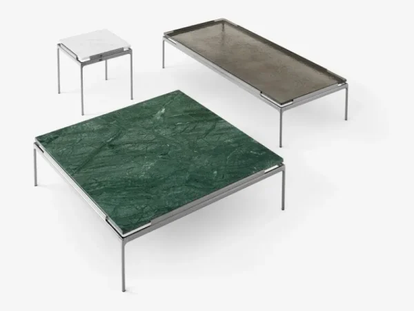Artek Tische-&Tradition Sett LN12 Couchtisch, Rauchglas - dunkles Chrom