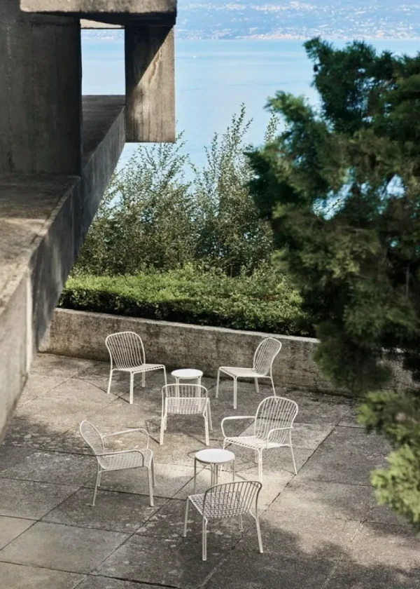 &Tradition Terrassenmöbel^&Tradition Thorvald SC101 Loungesessel mit Armlehnen, Elfenbeinweiß