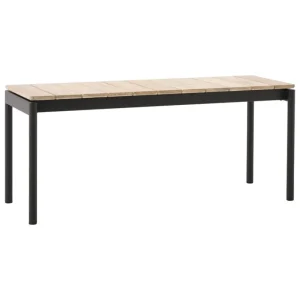 &Tradition Terrassenmöbel^&Tradition Ville AV27 Bank, 110 x 40 cm, Teakholz - Schwarz