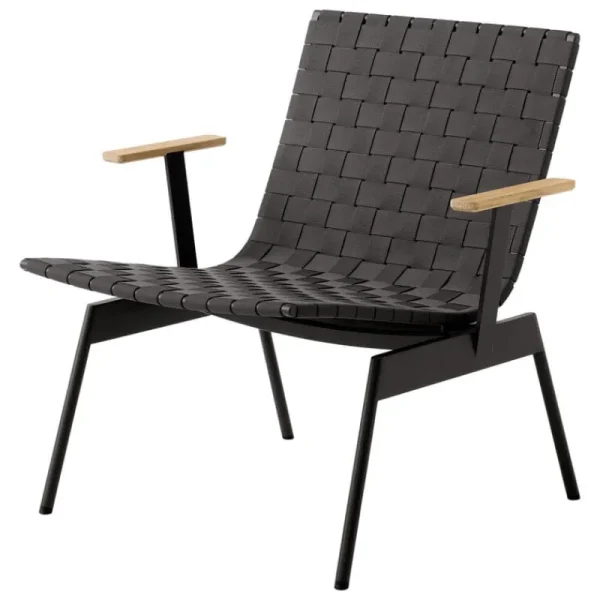 &Tradition Terrassenmöbel^&Tradition Ville AV45 Outdoor-Loungesessel mit Armlehnen, warm black