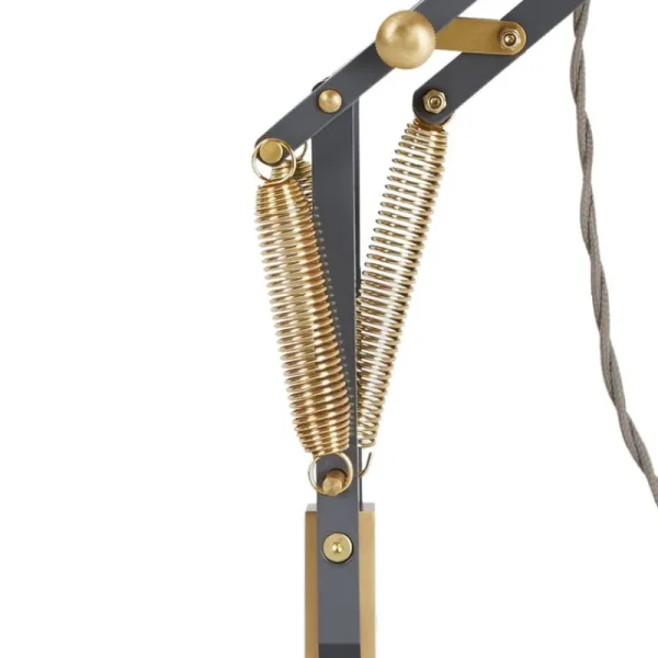 Anglepoise Bürobeleuchtung | Schreibtischlampen^Original 1227 Brass Schreibtischleuchte, Elefantengrau