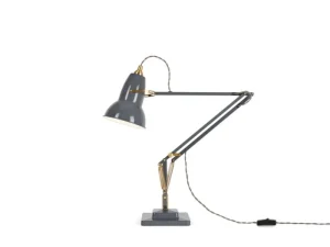 Anglepoise Bürobeleuchtung | Schreibtischlampen^Original 1227 Brass Schreibtischleuchte, Elefantengrau