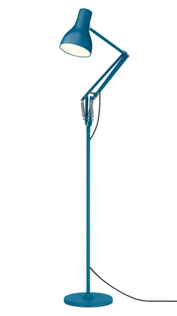 Louis Poulsen Stehleuchten-Anglepoise Type 75 Stehleuchte, Margaret Howell Edition, Saxon Blue