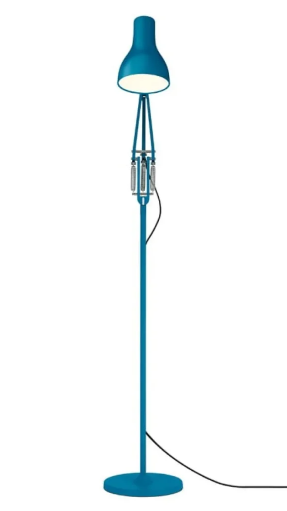 Louis Poulsen Stehleuchten-Anglepoise Type 75 Stehleuchte, Margaret Howell Edition, Saxon Blue